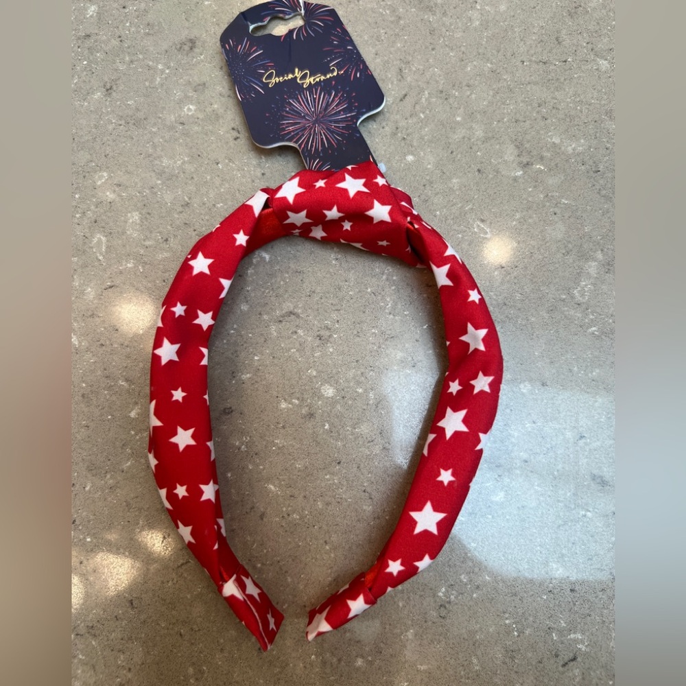 NWT Red w White Star Patterned Headband to add color to your outfit!